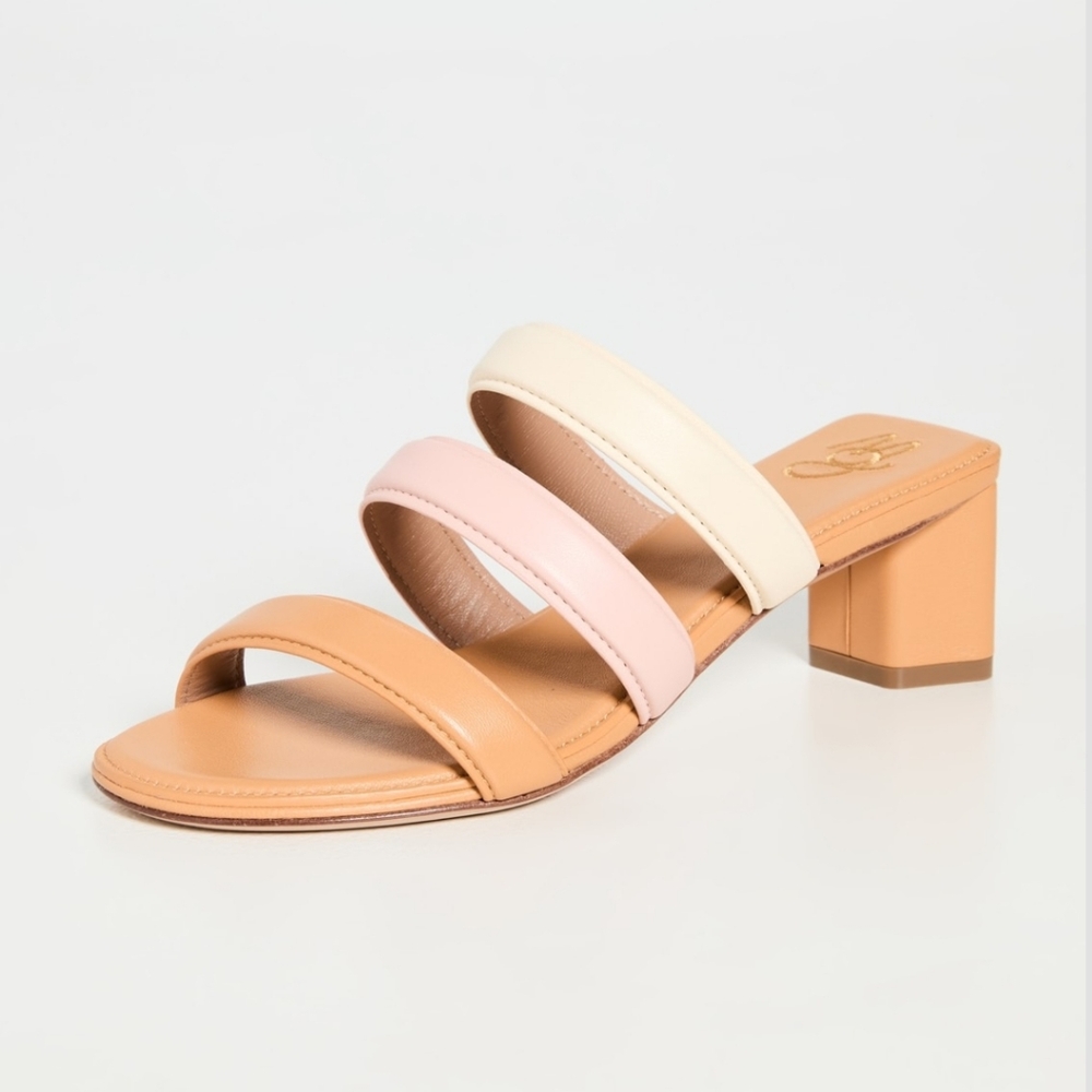 Mansur Gavriel Bombato Colour-block Leather‎ Sandals.  Womans Size 38/US 8.
